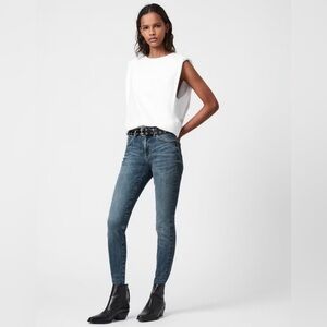 All Saints Dark Blue Skinny Jeans
